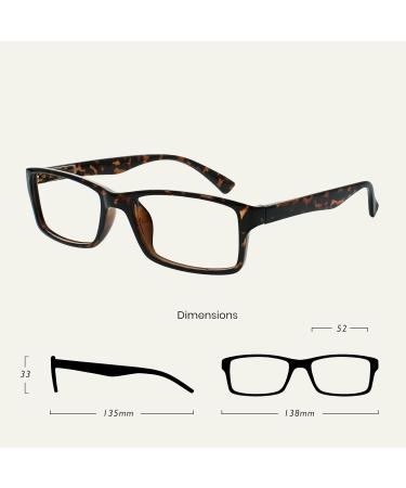Buy Brown Tortoiseshell Reading Glasses - 3 Pack for Men & Women | UVR3092BR +2.50 | International Shipping Available - Buy Online on GoSupps.com