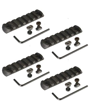 Golden Eye Tectical - Pack of 4 Pcs 3" High Strength Polymer M-LOK Link Rail Section 7 Slots Seven Slots Rail Polymer Material Import from Japan