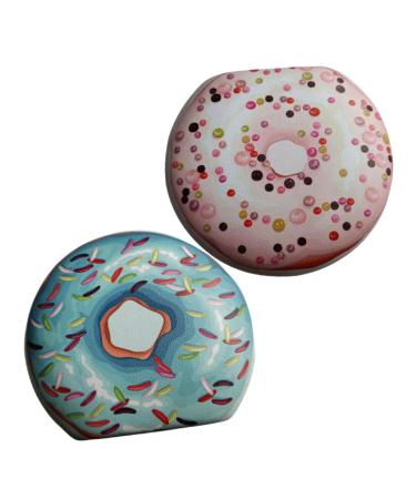 Lurrose 2 sentences contact lens container mirror film plastic container glitter container Caja para guardar Herramientas make-up container contacts case plastic Miss wearable organizer