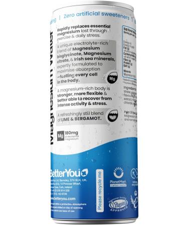 BetterYou Magnesium Mineral Water Bottles Hydration Rapid Replenishment for Exercise Recovery and Stress Relief Boosts Cellular Fuel 12 Pack - Buy Online on GoSupps.com