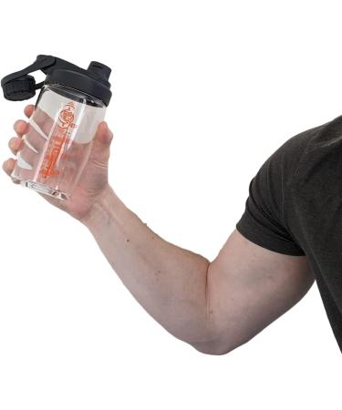 Tiger Training Cleanshake 700ml Odor-Free Glass Protein Shaker Bottle - Dishwasher Safe, Easy to Clean - Mixer Ball, BPA-Free - Matt Black/Orange - Buy Online on GoSupps.com