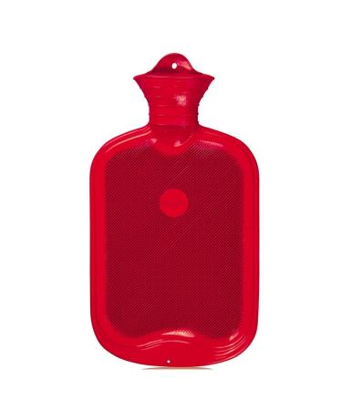 2 litre rubber hot water bottle hot water bottle heat therapy one-sided slats red