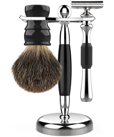 Stylish Razor Holder & Brush Stand for Men - Chrome-Plated Steel 9.5x15.5cm | Practical & Fashionable Shaving Accessory - Buy Online on GoSupps.com