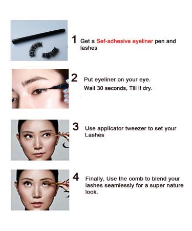 Magic Self Adhesive Eyeliner - Waterproof Viscosity Eye Liner Pen for New Eyelashes (Red) - Buy Online on GoSupps.com