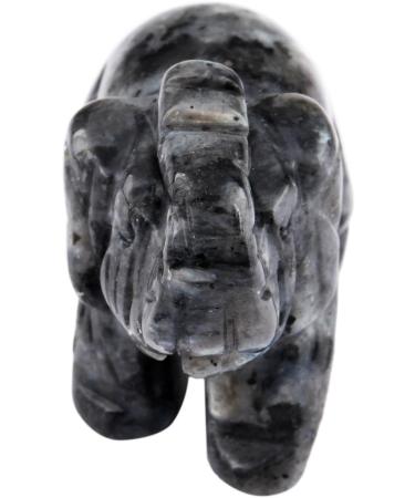 Mookaitedecor Labradorite Crystal Elephant Sculpture 1.5 Inch - Healing Reiki Pocket Gemstone Figurine #9 - Buy Online on GoSupps.com