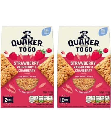 Hamperly Gifts Breakfast Bars Bundle Consisting of Quaker Porridge to Go Mixed Berries Breakfast Bars 2 x 55g (2 Pack) - Buy Online on GoSupps.com
