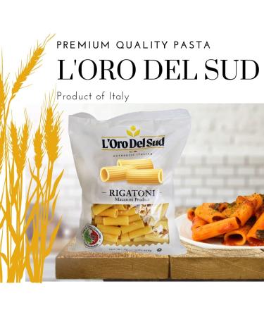 Rigatoni Italian Pasta - Premium Quality 10 Pack x 16 Oz - Non GMO, Vegan, Kosher Certified - L'Oro del Sud - Buy Online on GoSupps.com