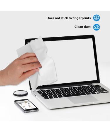 30 Pcs Microfiber Cleaning Cloths - 15x18cm Eyeglass & Screen Cleaner for Glasses Tablets TVs & Cameras - Soft Lint-Free White Cloths - Buy Online on GoSupps.com