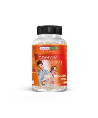 Healthy Fusion Goodbye Fatigue |Effective energy and anti-tired formula |Eleutherococcus + Taurin + caffeine |100% natural stimulant |Improved and increasing muscle performance |60U