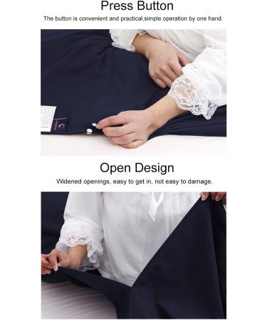 Lightweight Dark Blue Sleeping Bag Liner - Compact Camping Sheet for Youth Hostels & Picnics - 82.7 X 45 Inch - Buy Online on GoSupps.com