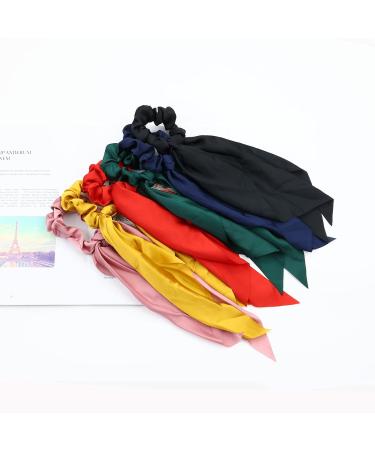12 Pack Colorful Satin Hair Bows Scrunchies for Girls - Hair Ties Ponytail Holders for Thick Hair - Elastic Hairbands Accessories for Women - Buy Online on GoSupps.com