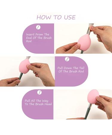 YZRYXHWL 9-Piece Makeup Brush Cover Set | Dustproof Silicone Protector Caps for Travel - Reusable Storage Holders (Pink Purple Red - Buy Online on GoSupps.com