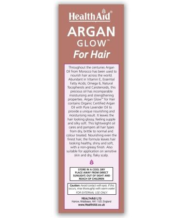 Health Aid 125ml Argan Glow for Hair Oil - Buy Online on GoSupps.com