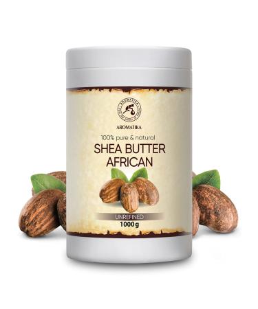 Premium Cold-Pressed African Shea Butter 1000g - Pure Karit Body Butter for Face Body and Hair Care - Intensive Moisturizer - Buy Online on GoSupps.com