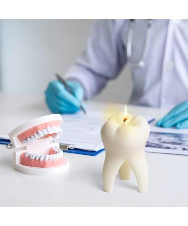 Zainpe Tooth Scented Candle - Milky Dental Room Decor | Vanilla Aromatherapy Soy Wax Candle for Dentists & Dental Gifts - Buy Online on GoSupps.com