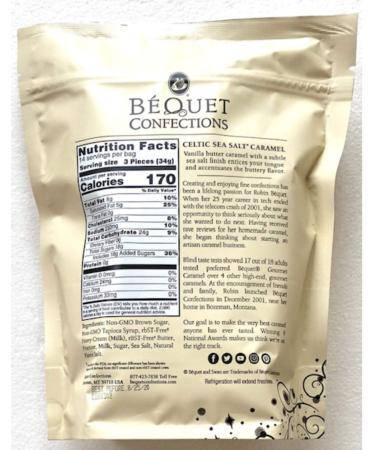 Bequet Caramel Celtic Sea Salt 17.1 oz - Handcrafted Gourmet Treat - Buy Online on GoSupps.com