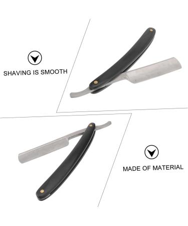 Angoily 2-Pack Straight Men's Razor - Premium Wooden Handle Shaver for a Close Comfortable Shave - Buy Online on GoSupps.com