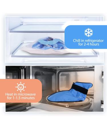 Comfpack Foot Ice Pack for Plantar Fasciitis Relief - Hot Cold Therapy Gel Wrap for Ankle Injuries, Pain, and Swelling - Buy Online on GoSupps.com