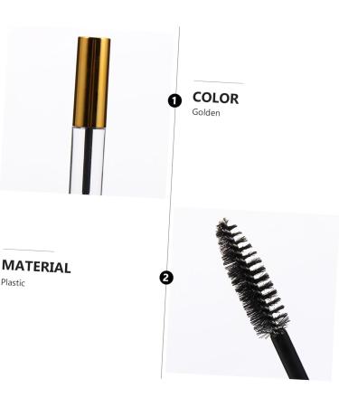 Outanaya 10pcs Mascara Bottle Eyelash Brush Tube Holder Lash Containers Portable Bottle Golden Plastic - Buy Online on GoSupps.com
