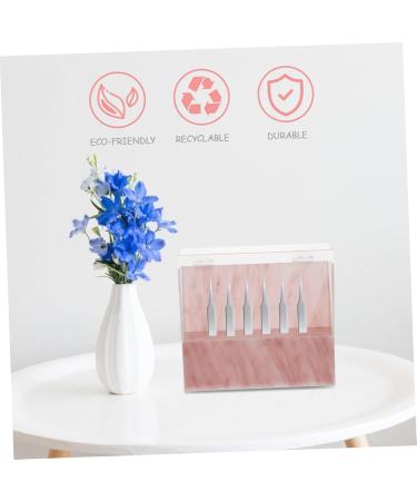 Minkissy 8-Hole Acrylic Storage Organizer for Eyelash Extension Tweezers - Pink Display for Twilight Tweezers - 17.5x16cm - Buy Online on GoSupps.com