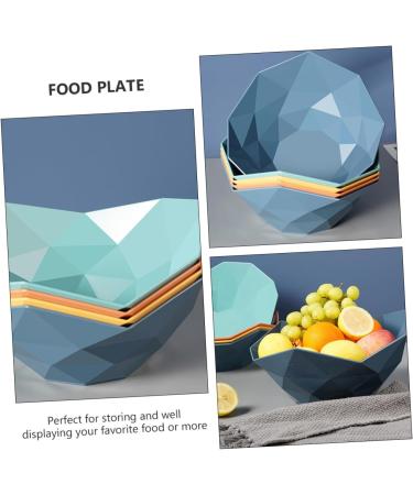 Cabilock Fruit Serving 2 Pcs Fruit Tray Ice Cream Decor Centerpiece Bowl Bowls Salad Glass Bowl Plastic Counter re-usable 28X28X12.5cmx2pcs Bluex2pcs - Buy Online on GoSupps.com