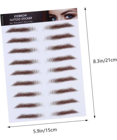 FOMIYES 8 Pcs Eyebrow Stickers Waterproof Stickers Authentic Fake Eyebrows Water Transfer Eyebrow Sticker 4d - Buy Online on GoSupps.com