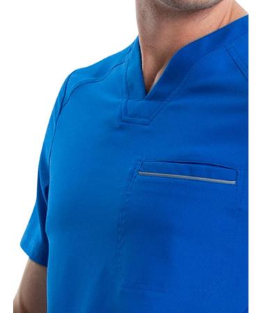 Cherokee iFlex Men's Scrubs Top V-Neck CK661 - Medium Royal Blue - Buy Online on GoSupps.com