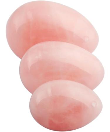 Shop Mookaitedecor Rose Quartz Yoni Eggs & Pelvic Floor Trainer Set - 3 Sizes for Bladder Relief & Relaxation | Postpartum Essential - Buy Online on GoSupps.com