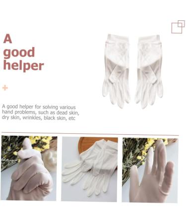 DOITOOL 1 Pair Grooming Gloves Dry Cracked Hands Gloves Beauty Supply Hand Accessory Lotion Gloves Wristband Hydrating Lotion Inspection Gloves Beauty Products White Silk Summer - Buy Online on GoSupps.com