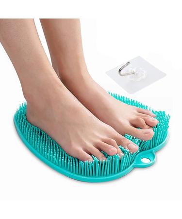 GEOOT Shower Foot Massager Scrubber - Shower Foot Scrubber Mat - Improve Foot Circulation & Soothes Tired Feet - Non Slip with Suction Cups(Green)
