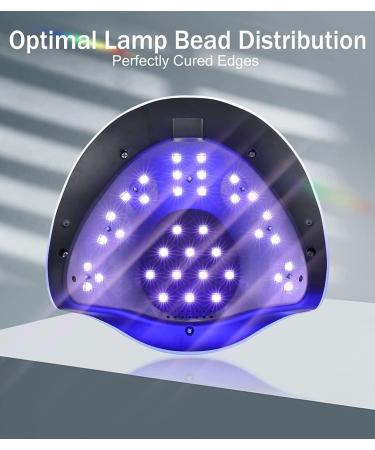 Easkep 120W UV LED Nail Lamp for Gel Polish | LCD Touch Screen, 4 Timer Settings, Auto Sensor | Includes 1 Pair Anti-UV Gloves | Home & Salon Use | A-120w-white - Buy Online on GoSupps.com