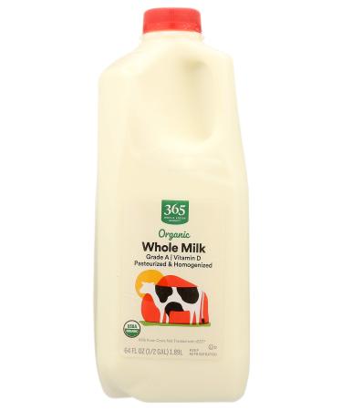 365 by Whole Foods Market, Milk Whole Organic Homogenized, 64 Fl Oz (Packaging May Vary)