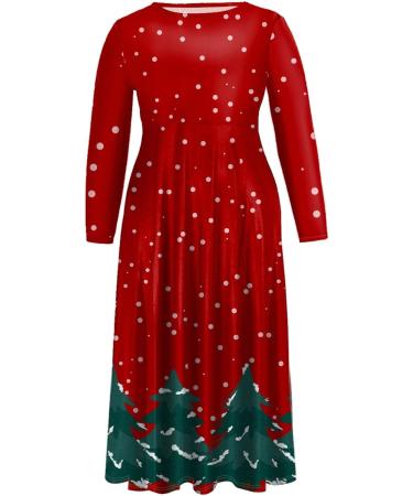 Elegant Hanxiulin Christmas Hoodie Dress for Women | Party Sweatshirt with Bag | Christmas Elk Design | Red Mini Dress XL - Buy Online on GoSupps.com