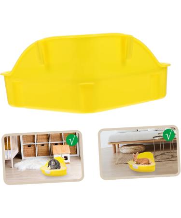 BESPORTBLE 2pcs Box Rabbit Toilet Little Pee Toilet Bins Ferret Chinchilla Rat Hamster Hedgehog Animal Plastic 25X19X10CMx2pcs Yellowx2pcs - Buy Online on GoSupps.com