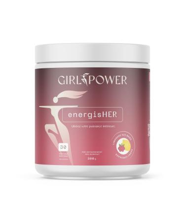 Girl Power Supplements EnergisHER Berry Lemonade (30 Servings) - Pre Workout Powder Natural Health Product for Women's Performance Boost Energy & Fat Metabolism 120mg Caffeine L-Carnitine Green Coffee Extract Berry Lemonade 30 Servings (Pack of 1)