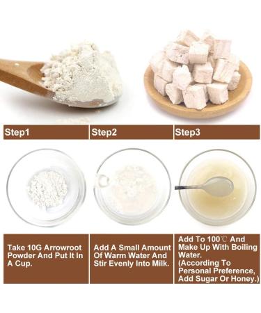 Organic Arrowroot Flour Powder - 100% Pure Puerariae Meal Replacement for Cooking & Baking - 100G/3.52oz - Buy Online on GoSupps.com