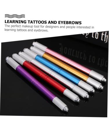 Gogogmee 7pcs Embroidery Pen Microblading Eyebrow Pen Eyebrow Needle Pen Pen Aluminum Alloy - Buy Online on GoSupps.com