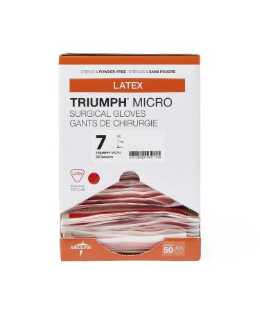 Medline Triumph Micro White Latex Surgical Gloves Size 7.0 - Case of 200 - Buy Online on GoSupps.com