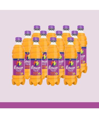 12 x Rubiconn Sparkling Passion Fruit Juice Drink 500ml PMP 1 - Sparkling Passion Fruit Juice Soft Drink with Sugar and Sweetener - Buy Online on GoSupps.com