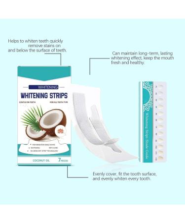 Bandes blanchissantes l'huile de coco pour des dents blanches technologie Dry Strip limination rapide des taches de tabac de caf et de vin kit de blanchiment des dents sans danger pour l' mai 1pcs - Buy Online on GoSupps.com
