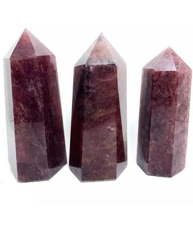 1.2kg-1.5kg Raw Natural Strawberry Crystals Obelisk Large Size Stone Wand 1pc HOMEZHOU (Size : 1PC 1.35KG-1.4KG) - Buy Online on GoSupps.com