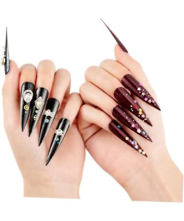 minkissy 1 Set 20 Nail Display Stand Nail Art Kit Nail Art Display Rack Nail Color Stand Nail Piece Suite Manicure Tools Display Board 4.5x1.3cm Transparent - Buy Online on GoSupps.com