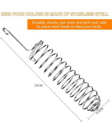 Premium Bird Toys - Stainless Steel Feed Dispenser & Vegetable Holder - Perfect for Budgies Parrots Conures and Lovebirds - 2 Pack - Buy Online on GoSupps.com