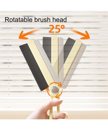 Multi-Function Rotating Crevice Cleaning Brush 2024 Upgrade Thin Gap Cleaning Brush with Squeegee Hard Bristle Crevice Gap Brush Corners Cleaning Tool for Cleaning Bathroom Kitchens Tile Floors (C White+yellow(2pcs) - Buy Online on GoSupps.com