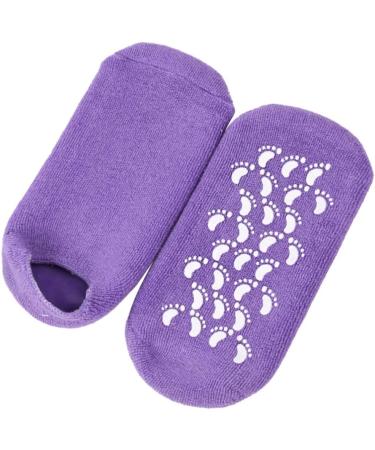 Milists Women's Cracked Spa Socks - Moisturizing Cotton Brightening Socks for Cracked Feet - Violet Repair Socks - Buy Online on GoSupps.com