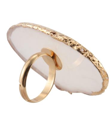 FRGMNT 1 Pc Resin Stone Color Nail Art Ring Palette Finger Ring Plate Acrylic Uv Gel Polish Cream Foundation Mixing Nail Art Equipment