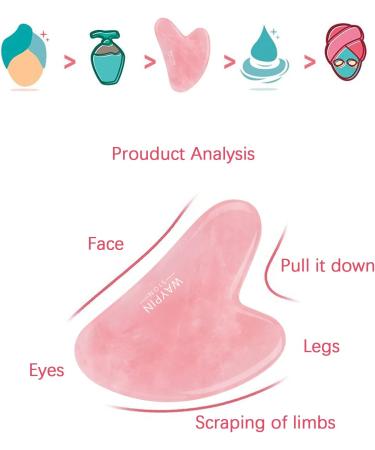 Gua Sha Stone Rose Quartz Tool | Daily Anti-Aging Skin Massage for SPA Therapy - Buy Online on GoSupps.com