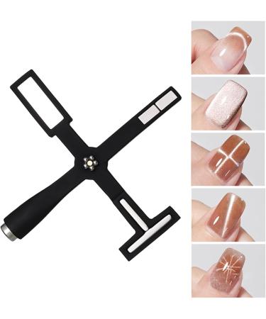 Nail Cat Eye Magnet Nail Polish Magnet with Cross Shape Cat Eye Gel Magnet 5-In-1 Gel Manicure Magnet Multifunctional Magnetic Nail Tool for Home Nails Diy for Working Wedding Travelling - Buy Online on GoSupps.com