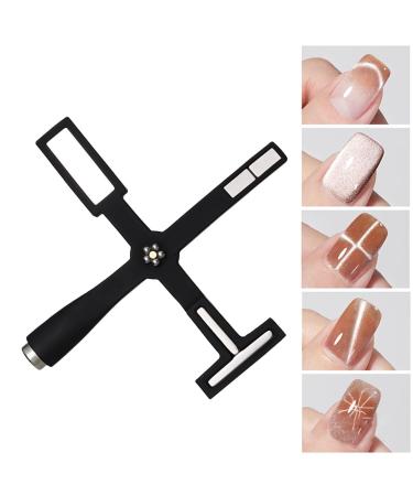 Nail Salon Magnet - Magnet Nail Decor Tool | Multifunctional Beginners Nail Polish Women Stick Innovative Magnetized Nail Tool Metal 4.05x4.2 Inches Black