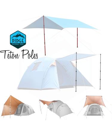 Ridge Outdoor Gear Adjustable Telescoping Tarp Tent Poles - Blue | 250cm | Portable & Collapsible for Camping - Buy Online on GoSupps.com